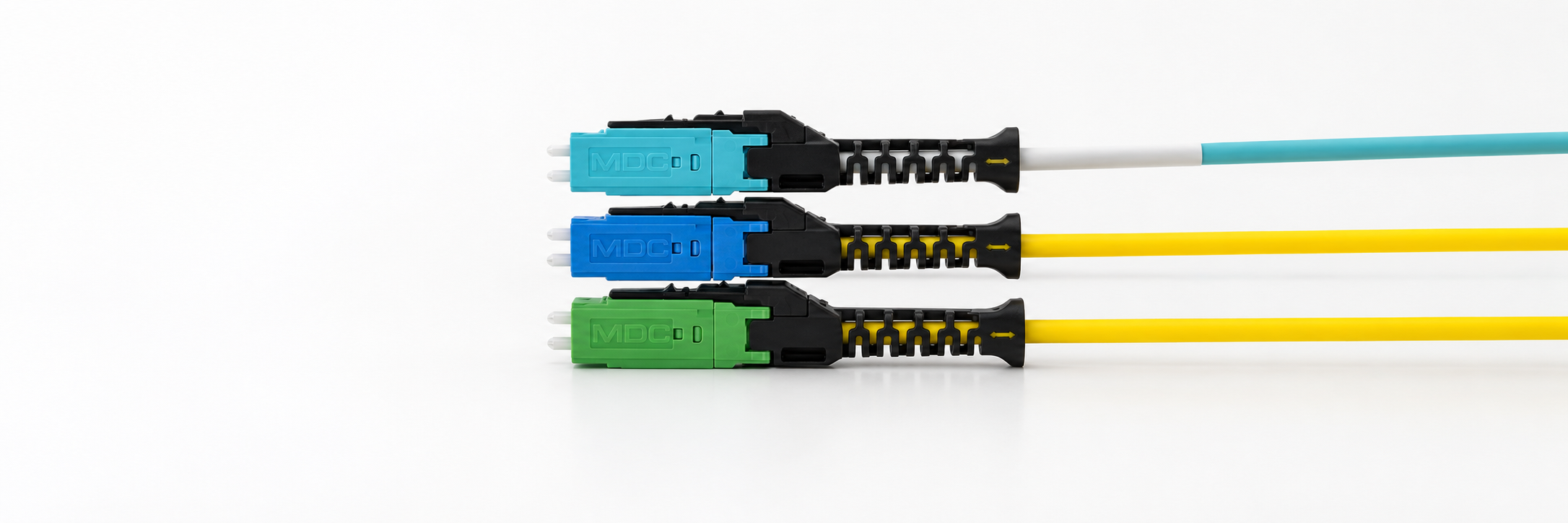 MDC Sr. fiber optic connectors — singlemode and multimode variants